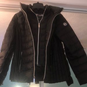 Michael Kors Packable Down Short Puffer Coat Black